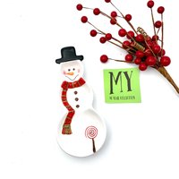 Vintage Studio Nova Keramik Schneemann Candy Trinket Dish - Weihnachtsdekor von My40YearCollection