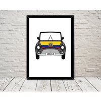 Benutzerdefinierte Reg Mit Ecuador Flagge Auf Auto Bonet Kunstdruck Wand Kunst Geschenke Home Drucke Giclée Druck Büro Wohnzimmer Decor von MyArtPalace