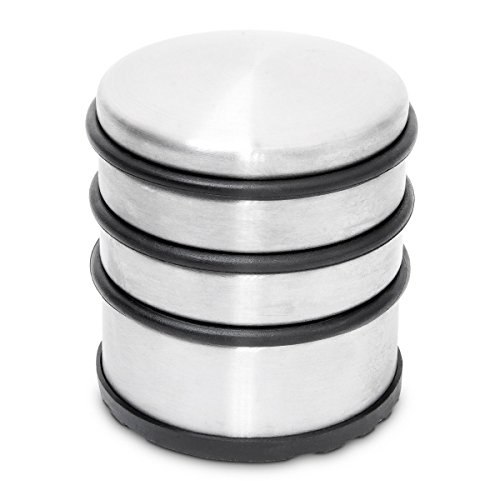 MyBase 4er Set Türstopper ca. 7x7cm Türpuffer Tür Stopper Halter Puffer Edelstahl-Design HOCH von myBase