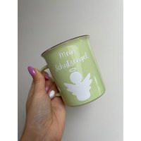 Mein Schutzengel Tasse Grün - Christmas Mug Hot Chocolate Engelsflügel Angel Taufe -Kommunion-Konfirmation-Schutzengel von MyBeHappyBoutique
