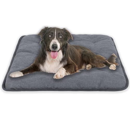 MyBestBuddy Hundekissen Pik grau 70x50 cm M, allergikerfreundlich (100% Polyester), rutschfest - 40°C waschbar mit flauschigem Stoffbezug - Hundematte BZW. Hundebett für mittlere Hunde, 70 x 50 cm von MyBestBuddy