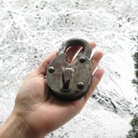 Antikes Vorhängeschloss Mit Schlüssel Rustikale Scheune Aus Metall von MyBootSale