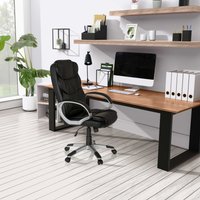 XXL Chefsessel RELAX BY155 Schwarz, ergonomischer gepolsterter Bürostuhl von MyBuero