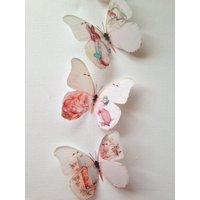 4 Beatrix Potter Peter Rabbit 3D Wandaufkleber Schmetterling Accessoires Kinderzimmer Wandkunst Schlafzimmer Aufkleber Jeweils 10cm von MyButterflyLove