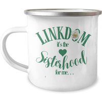 Linkdom Sisterhood Camp Tasse - Linked in Freundschaft Und Service Geschenkideen Willkommen Der Schwesternschaft Smaragdgrüne Weiße von MyCRODesigns