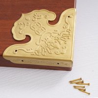 Gebürstete Fledermaus Messing Wächter Gold Holz Box Ecke Schreibtisch Rand Abdeckungen Dekorative Metall Eck Halterungen Für Möbel von MyCabinetHardware