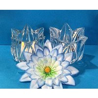 Exquisites Und Elegantes Paar Orrefors 24% Bleikristall? Tulpen Votiv Oder Teelicht Kerzenhalter - Geschenk von MyClassiCupboard
