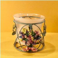 Kerzenhalter Aus Metall Und Resin Mit Milchglasbecher - Geschenk von MyClassiCupboard