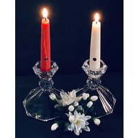 Paar Schlichte Aber Elegante Wunderschöne 24% Bleikristall Kerzenleuchter - Geschenk von MyClassiCupboard