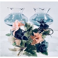 Partylit? Wunderschöne Elegante Blaue Und Klare Kerzenhalter - Geschenk von MyClassiCupboard
