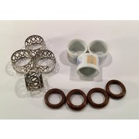 Reduziert - Vintage 12 Serviettenringe Sortiment Inklusive 4 Silber Filigran, Holz Und Keramik Reduziert - Vintage 12 Serviettenringe Sortiment Inklusive 4 Silber Filigran, Holz Und Keramik von MyClassiCupboard