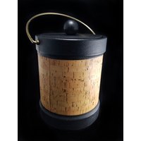 Vintage/Retro Kraftware Eiskübel in Kork Und Schwarz Vinyl von MyComfyCozyHome
