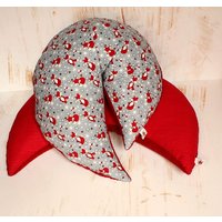 Fuchs Oder Streifen Entspannungskissen Mit Hirsespelzefüllung Fertig Rot von MyCottonQueen