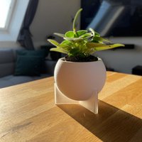 Übertopf Klein Rund Blumentopf Weiss von MyCraftFactoryDE