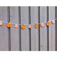 Apfelsinen Girlande Häkeln Bunting Sommer Party Dekoration Limonade Stand Homedeko Küche Obst Kinderzimmer Zimmer Wandhang von MyCrochetings