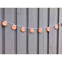 Apfelsinen Girlande Häkeln Mit 9 Apfelsinenscheiben, Gehäkelte Orange Früchte von MyCrochetings
