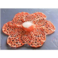 Dekoration Teelicht Halter in Orange von MyCrochetings