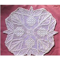 Herbst Weintrauben Deckchen Gehäkelt in Weißer Baumwolle Herbst Weintrauben Deckchen Gehäkelt in Weißer Baumwolle von MyCrochetings