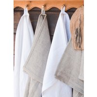 Home Spa Badetuch Set - Bio Handtuch Gewaschenes Leinen Badetücher Bio Handtücher Sauna Natur von MyDearLinen