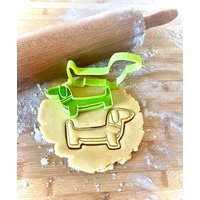 Dackelkeksausstecher | Knochen-Ausstecher Dackelform Hundeliebhaber Ausstecher Wursthund Lustige Keks-| Mydope von MyDoPe