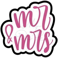 Mr & Mrs Ausgefallene Beschriftung Ausstechform | Fondant Und Tonschneider Mydope Hochzeit von MyDoPe