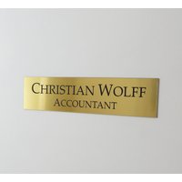 12 "x 10" Individuell Graviertes Wand-Namensschild, Büroschild, Personalisiertes Türschild, Plakette, Peel & Stick-Kleber von MyEngravingDesigns