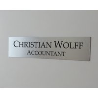 12 "x 10" Individuell Graviertes Wand-Namensschild, Büroschild, Personalisiertes Türschild, Plakette, Peel & Stick-Kleber von MyEngravingDesigns