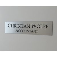 8 "x 2" Individuell Graviertes Wand Namensschild, Büroschild, Personalisiertes Türschild, Plakette, Geschäftsschild, Schälen Und Kleben von MyEngravingDesigns