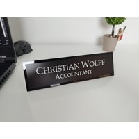 Personalisiertes Schreibtischschild, Benutzerdefiniertes Büroschild, Chefbüroschild von MyEngravingDesigns