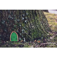 Feentür Emma Grün | Doppelte Zwergentür Miniatur Märchentür Elfentür Zahnfee Tür Gartendeko Geschenk von MyFairytaleDoors