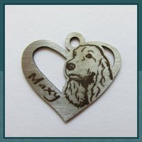 Personalisierter Hundeanhänger Herzförmiges Medaillon Für Cocker Spaniel von MyFancyGifts