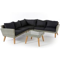Garten Ecksofa, 5 Sitzer mit Beistelltisch von MyFlair