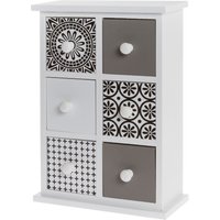 My Flair Minikommode "Flora", weiß/grau antik von MyFlair