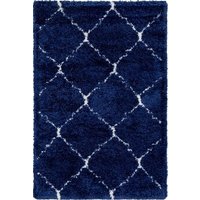 MyFlair Teppich "Temara Shag" Rechteckig Marineblau CA10408 von MyFlair