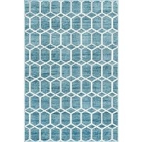 MyFlair Teppich "Titan Trellis" Rechteckig Blau CA10148 von MyFlair