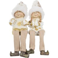 Winterkinder mit Wollmütze, Kantensitzer, 2er Set Winterkinder mit Wollmütze, Kantensitzer, 2er Set von MyFlair