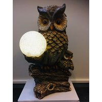OWL on TRUNK W/BALL, with batterybox for outdoor von MyFlair