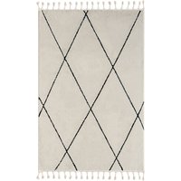 Teppich Moroccan Calm, 140 cm x 200 cm, Farbe weiß, rechteckig, Florhöhe 19mm von MyFlair