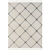 Teppich Moroccan Divine, 190 cm x 240 cm, Farbe weiß, rechteckig, Florhöhe 19mm von MyFlair