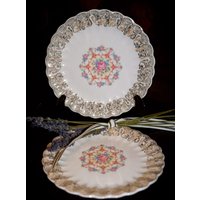 Satz Von 2 Butter-Platten Mit 22K Gold Leaf Sku K169 von MyFrenchAffaire