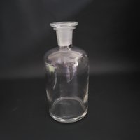 Apothekerflasche, Apothekerglastopf, Glasstopfen, Schmirgelflasche, Laborflasche, Vintage-Apothekenflasche, Hergestellt in Frankreich von MyFrenchIdeedAntique