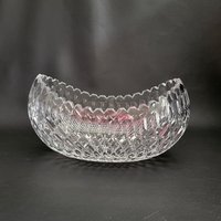 Ovale Obstschale Von Crystal Jardiniere Aus Geschliffenem Kristallkristall Als Herzstück, Insbesondere Vintage-Kristall von MyFrenchIdeedAntique