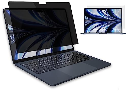 MyGadget Magnetische Sichtschutzfolie kompatibel mit Apple MacBook Air 13,6 Zoll [ M2 Chip - A2681 ] - abnehmbarer Anti Spy Privacy Screen Schutz von MyGadget