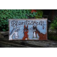 Shabby Chic Türschild/ Stallschild "Pferdestall" von MyHimmerland
