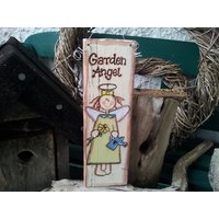Shabby Chic Türschild "Garden Angel" von MyHimmerland