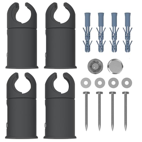 MyHomeware Klemmträger für Handtuchheizkörper flach und gebogen (anthrazit, 22mm Rohrbreite) von Myhomeware