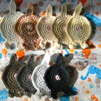 Handgemachte Gehäkelte Katzen-Po-Untersetzer 4Er-Set | Beinhaltet Creme, Bräunlich, Mokkaswirls Und Blassrosa von MyHookKnook