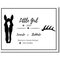 Boxenschild Standard - Personalisierbar Mit Portrait Deines Pferdes I Geschenkidee Für Reiter, Pferdeliebhaber, Pferdemädchen, Stalltafel von MyHorseDesign