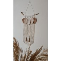Makramee Feder Wandbehang, Blatt Boho Wanddekor, Wohnkultur, Wanddekoration von MyHouseDesignss