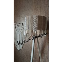 stehlampe Makramee Boho Hell Fransen Quaste Kronleuchter Lampenschirm Dekor Handmade von MyHouseDesignss